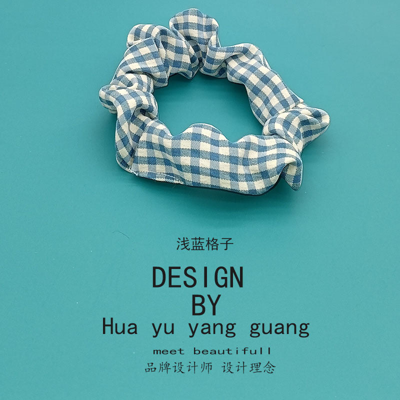 Wholesale Plaid Large Intestine Hair Ties